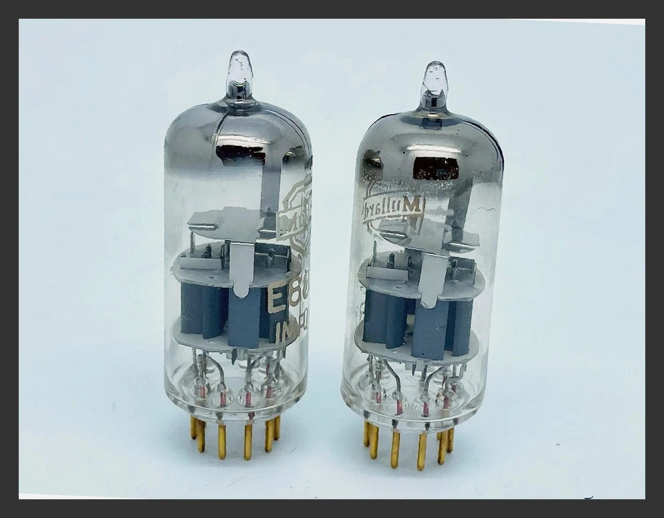 2 Mullard E88CC 6922 Test Low Good Philips 7L1 D Getter 𝛥8G Vacuum Tube - Image 3 of 4