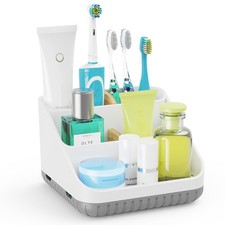 Bathroom Toothbrush Holders for Countertop - Electric Toothbrush Organizer 6 ...