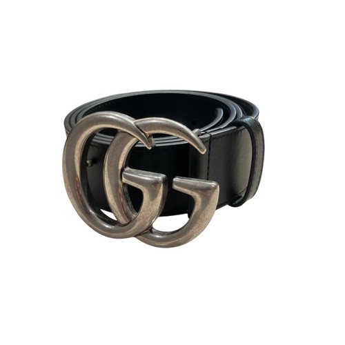 Used GUCCI GG Mormant Leather Belt 397660 Black Size: Not listed