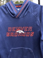 Denver Broncos NFL Team Apparel TX3 Warm Hoodie Men  s Medium Blue Orange Logo