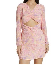 LOVESHACKFANCY Nanita Marble Cut Out Minidress. Size 8. NWOT