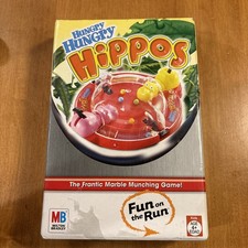 Hungry Hungry Hippos Mini Travel Game Milton Bradley 2005 Complete