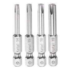 Y4-Y8 Tri-point Magnetic Y Type Screwdriver Bit Set 1/4" Hex Shank 2" Length