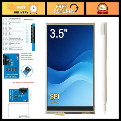 3.5'' TFT Touch Screen LCD Display 480x320 for Raspberry Pi B, 2B, 3B, 4B - Touch