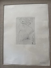 HENRI MATISSE etching Loulou, Back View, 1914 Rare Hand Signed Edition