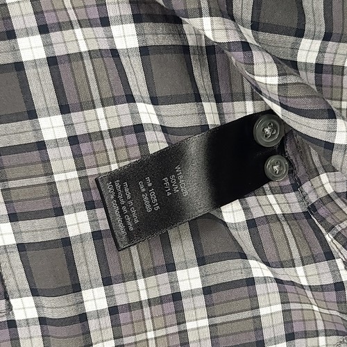 Chemise à manches longues homme John Varvatos Star USA moyen conique violet bouton à carreaux - Photo 8 sur 13