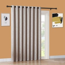 1 Extra-Large, Extra-Long 102 x 96 Inch Panel of Textured Ivory Patio Door Cu...