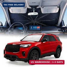 Custom Windshield Sun Shade Umbrella for Ford Explorer 2011-2026, Double Thicke