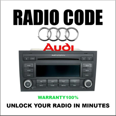 Audi Radio Code Unlock Service   Concert Chorus Symphony RNS-E SAFE