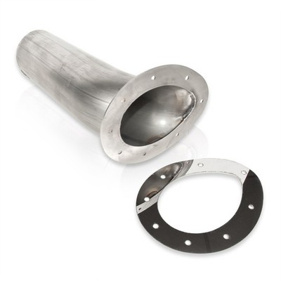 Stainless Works SS Through-Body Style Exhaust Muffler Tip Teardrop 3-1/2'' Inlet