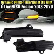 LED Sequential Side Turn Signal Mirror Blinker Lights Fits 2013-2020 Ford Fusion