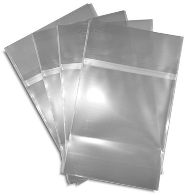 100-Pak =RESEALABLE= Plastic Wrap DVD SLIM Sleeves, for 7mm DVD Boxes!