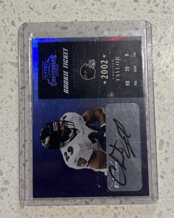 Chester Taylor Playoff Contenders #116 Autograph