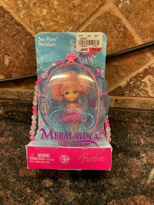 New 2006 Mattel Barbie Fairytopia Mermaidia  Pink Sea Pixie Necklace Ring NEW