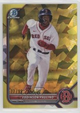 2022 Bowman Chrome Draft Sapphire Yellow 77/99 Eddinson Paulino #BDC-62 0z8v