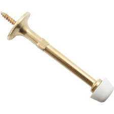 Basic Solid Door Stop, 2-7/8 Inches, Polished Brass by Stone Harbor Hardware