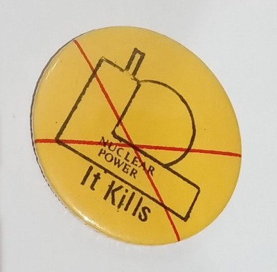 Vintage 1970s / 1980s - Nuclear Power It kills - power plant - UK