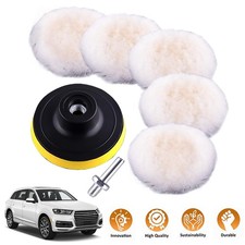 5pcs Wool Buffing Pads 6 inch Polishing Pad Polishing Buffing Pad Hook and Loop