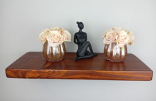 Chunky Floating Walnut Solid Wood Handmade Shelf 6" 7" 9" Deep + Hidden Fixing