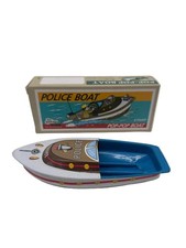 Classic Pop Pop (Put-Put) 'Police' Boat - Tinplate, Everything Included!