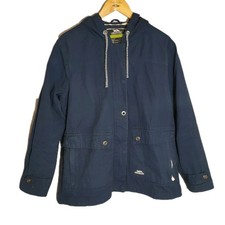 Trespass Women’s Technical Waterproof Jacket XL 16 Seawater Navy Stripe Full Zio