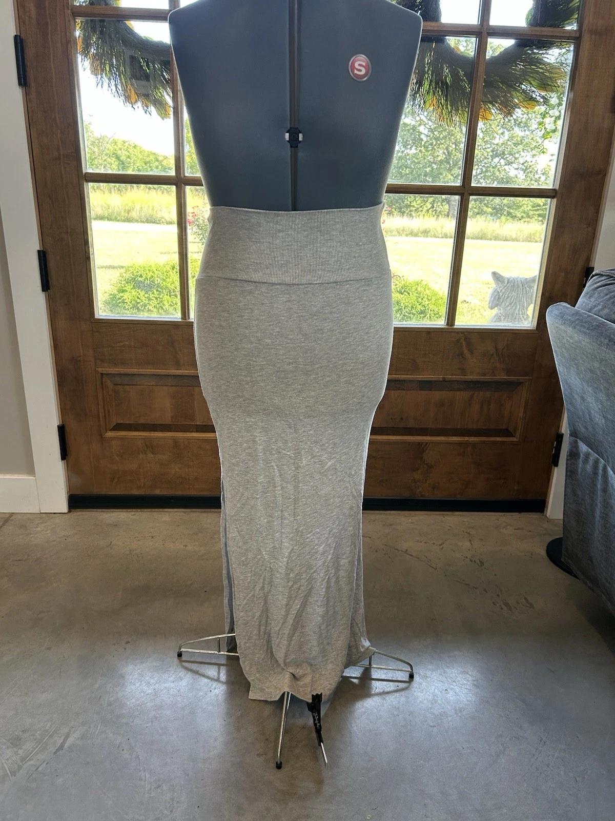 Women’s BEBE Maxi Skirt Heather Gray MEDIUM