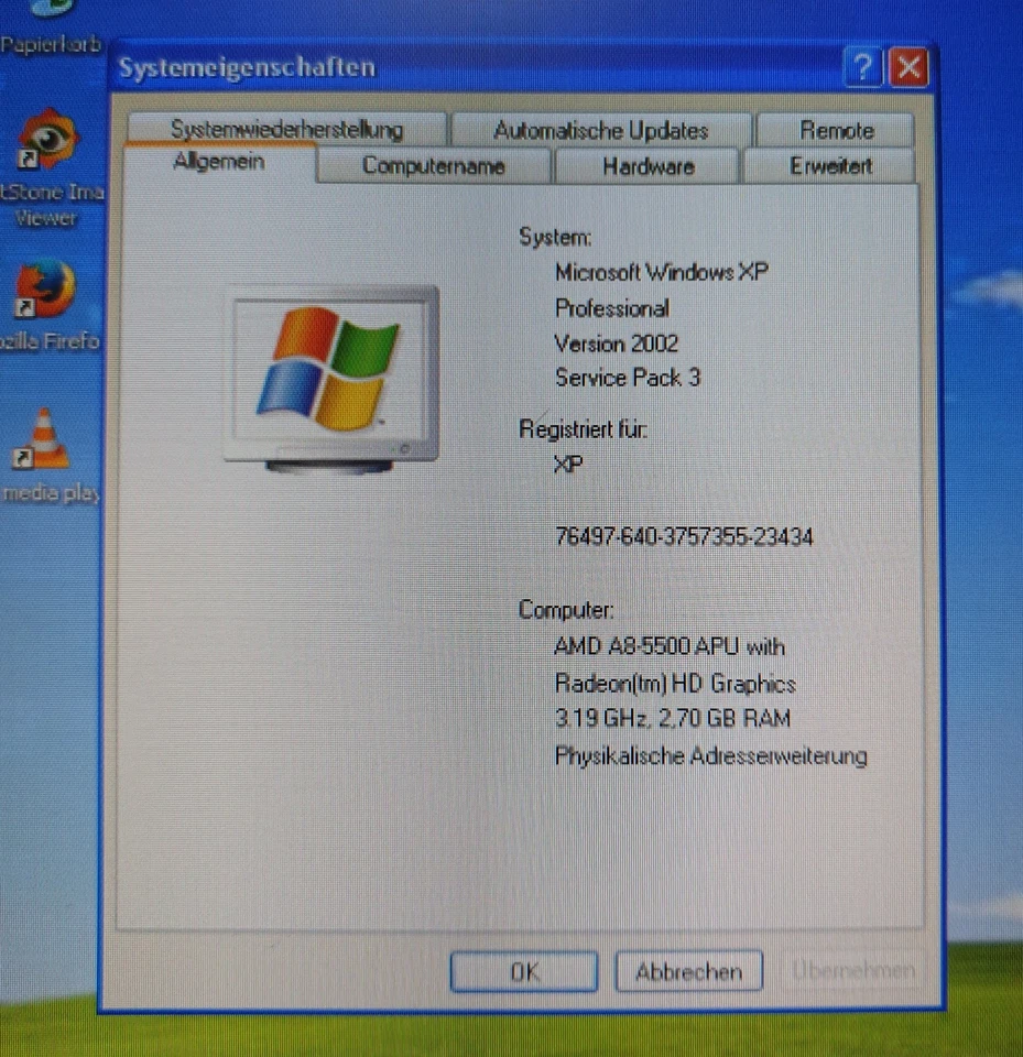 Asus a68hm-plus Windows XP Gaming PC Computer 500GB 4GB DVD HDMI VGA PS/2 DVI - Bild 3 von 4