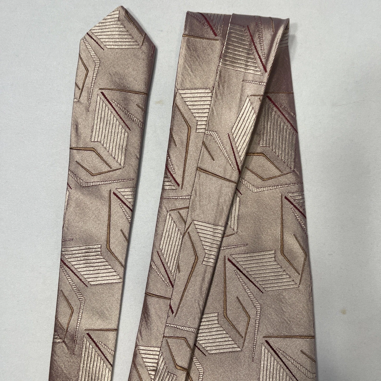 Bolgheri Mens Neck Tie Silk Geometric Italy 100% Silk - product detail image 9