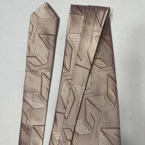 Bolgheri Mens Neck Tie Silk Geometric Italy 100% Silk image 9