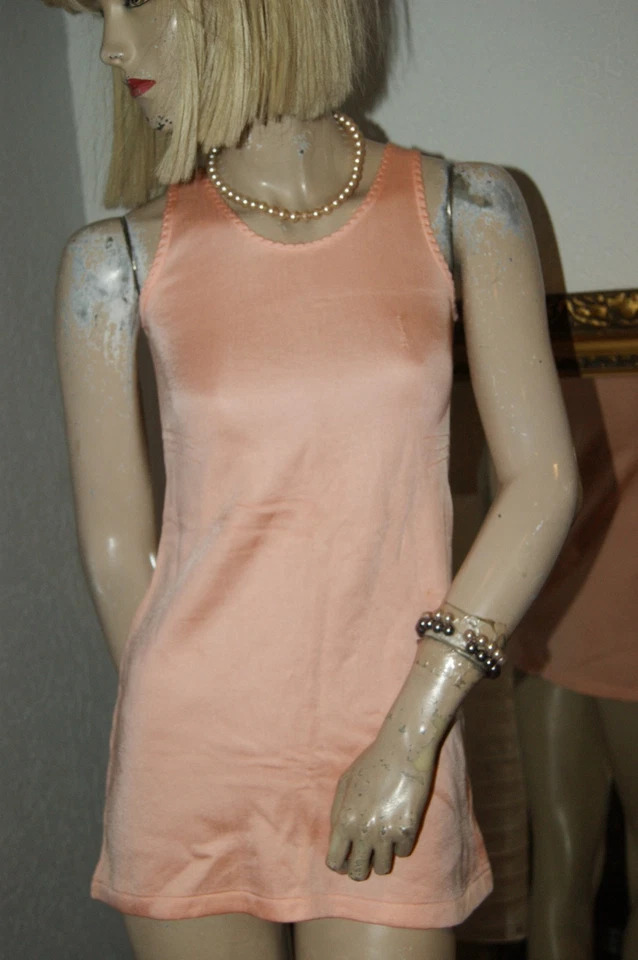 Kl. GLANZ FUTTER - Unterkleid *Nachtkleidchen Mädchen lachs innen flauschig 128 - Bild 1 von 4