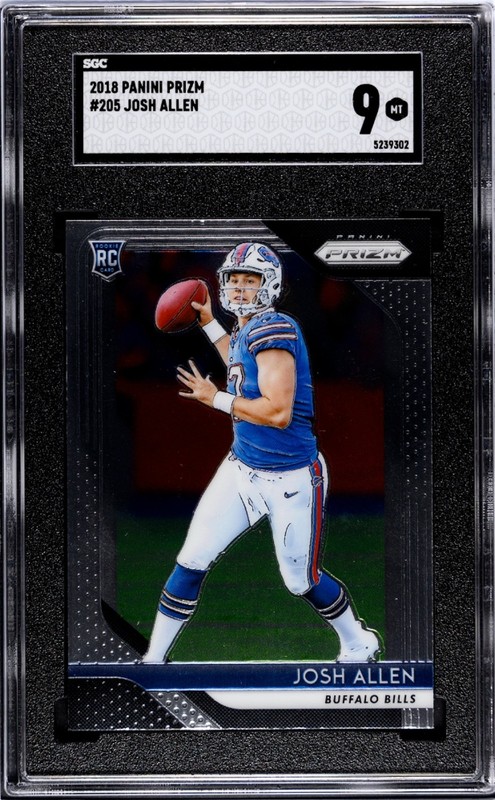 2018 Panini Prizm Josh Allen RC SGC 9 Buffalo Bills
