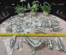 BULK LOT GATES HYDRAULIC COUPLINGS/ADAPTERS HOSE END FITTINGS, MALE FLAT FACE