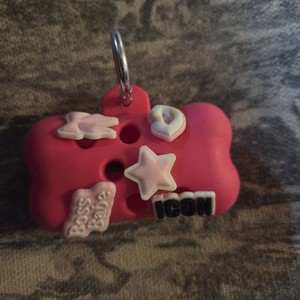 Paris Hilton Dog Poop Bag Holder In Hot Pink With Charms