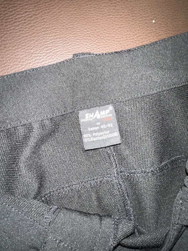 Chino Funktionshose Shamp Gr. M mit Oberschenkeltasche Gummizüge im Bund schwarz - Bild 3 von 4