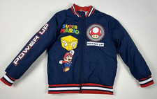 Nintendo Super Mario Bomber Jacket Boys Kids Luigi Bowser Mario Kart-Size 10/12