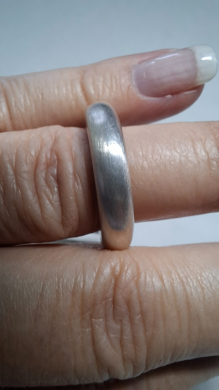 Ring silver 925 simple solid heavy round band rin… - image 7