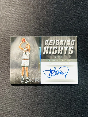 2021-22 Panini Noir Reigning Nights Auto Detlef Schrempf #RN-DSC 22/99 XV44
