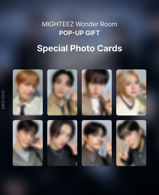 ATEEZ MIGHTEEZ Wonder Room ランダムトレカ 8枚 ATEEZ X LINE FRIENDS MIGHTEEZ Wonder Room POP-UP MD Reward Benefit