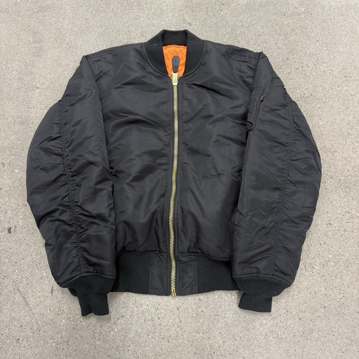 70s〜80s ALPHA MA-1 flight jacket black ALPHA MA-1 FLIGHT JACKET BLACK – FORESTA LA