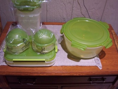 Lock&Lock LocknLock Variety Set 3.6 Qt Bowl Storage Containers Green New in BOX