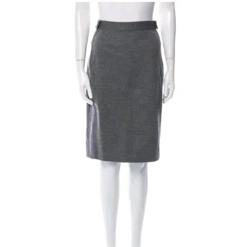 Elegante falda lápiz para mujer Diane Von Furstenberg gris lana talla 4