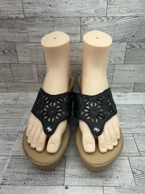 Spring Step Shoes Womens Size 39 US 8 Leather Wedge Sandals Made in Italy Cutout