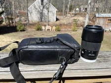 Minolta AF Zoom Lens 75-300mm F/4.5-5.6 Macro Sakar 55mm UV With Carrying Case