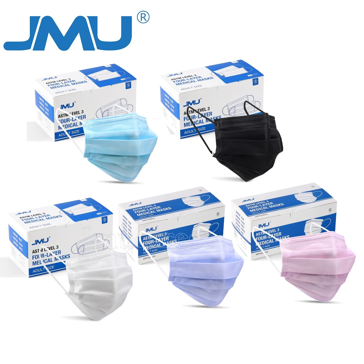 250pcs ASTM Medical Protection Respirator Masks Level 3 Four-Layer Adult Size