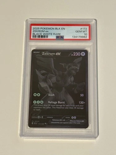 PSA 10 Zekrom ex 172/086 Sv: Black Bolt Holo