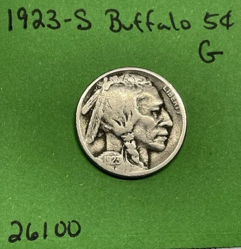 1923 S Buffalo 🦬 Indian Head Nickel 5c Good