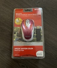 Brand New Microsoft Wireless Notebook Optical Mouse 3000 PC Mac USB Pink