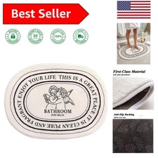Angel-Themed Plush Bathroom Rug 20x32'' - Cozy, Non-Slip, Machine Washable