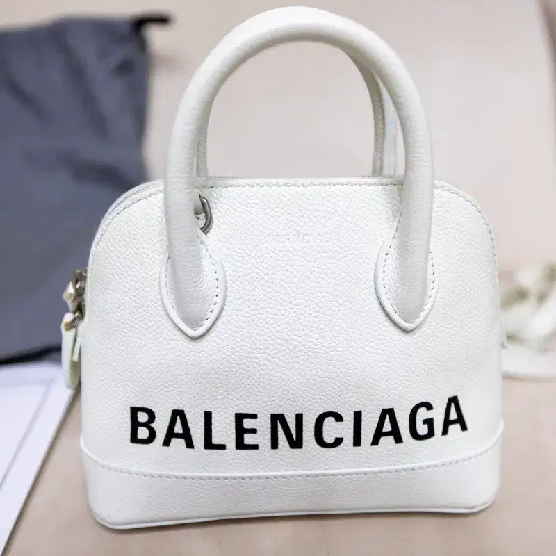 Balenciaga Top Handle Crossbody Bag, White, Authentic thumbnail 2