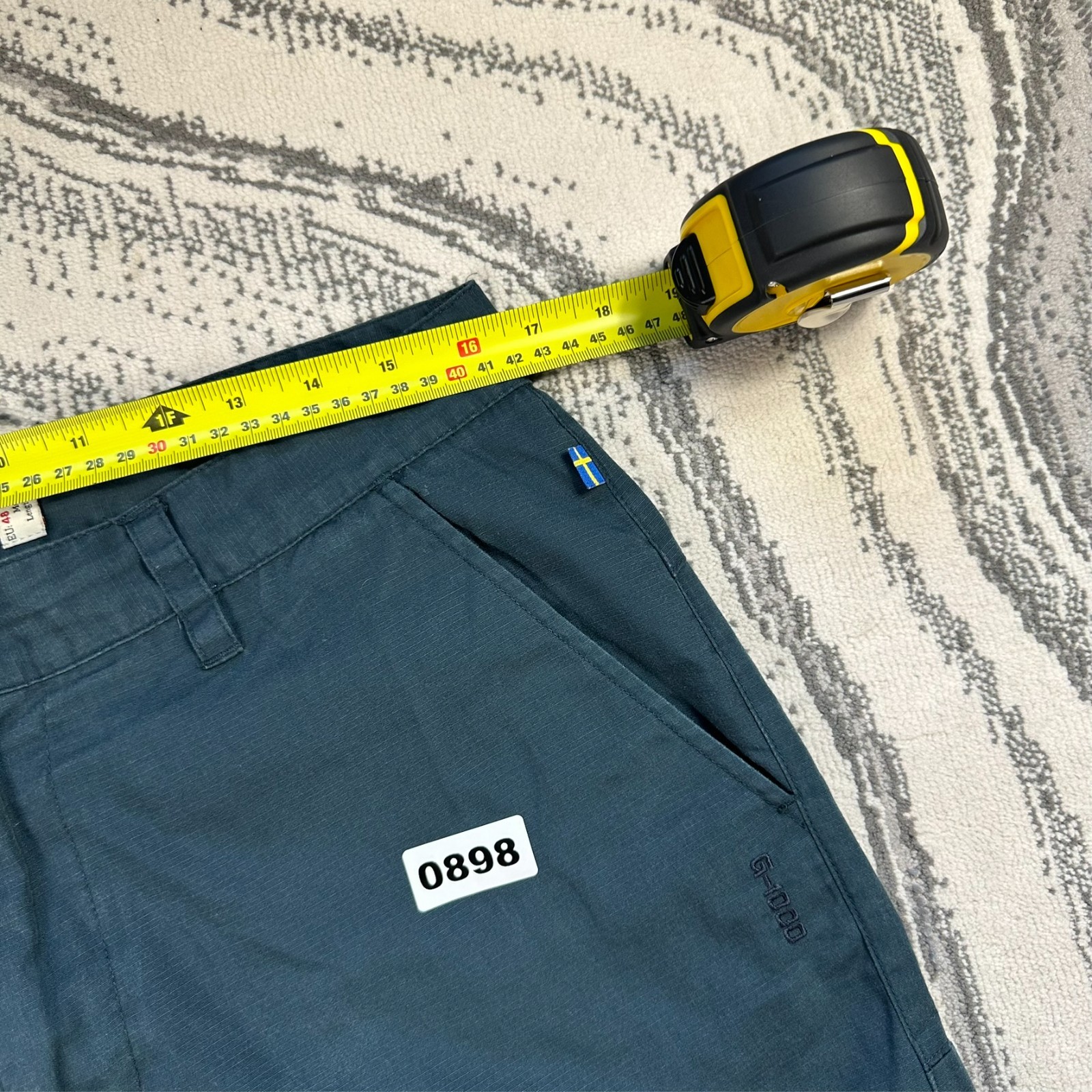 Vintage Fjallraven G-1000 Dark Navy EU 48 W33 Outdoor Hiking Walking Trousers image 4